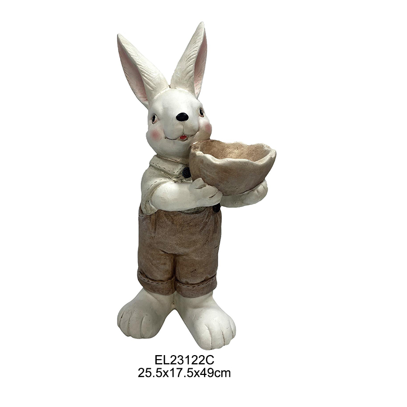Best Rabbit Figurines with Easter Egg Halves Rabbits with Easter Egg Pots Handmade Garden Decoration Indoor and Outdoor Factory, Products