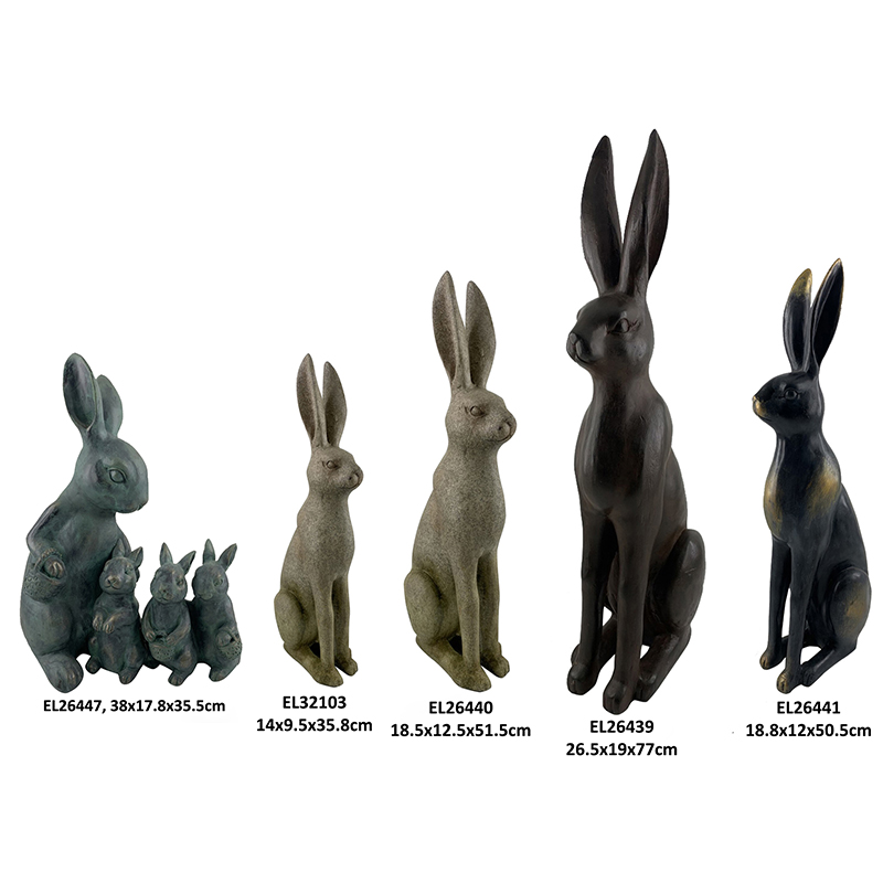 Wholesale Rabbit Statues Easter Bunny for Home and Garden Modern Rabbits Figurines Manufacturers, Factory