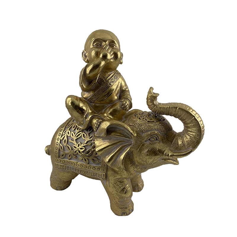 Wholesale Resin arts & crafts Baby-Buddha playing with Elephant Exporters, Product