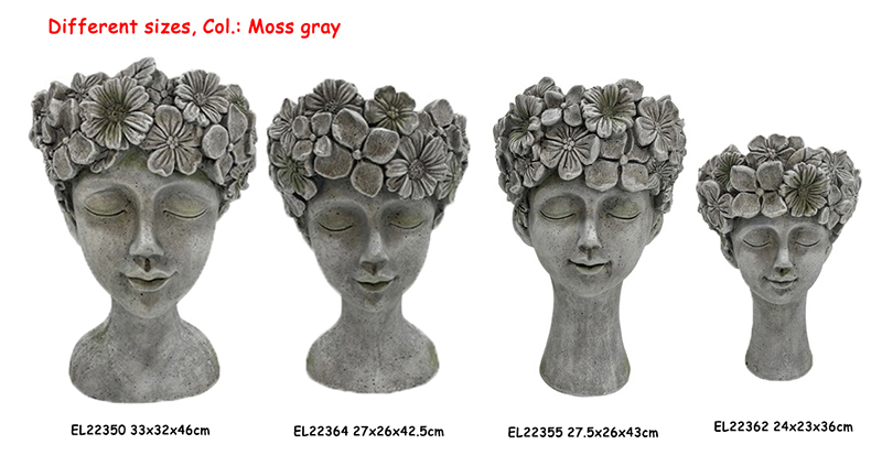 China Fiber Clay Handmade Crafts MGO Flower Crown Girl Face Planter  Suppliers, Exporters