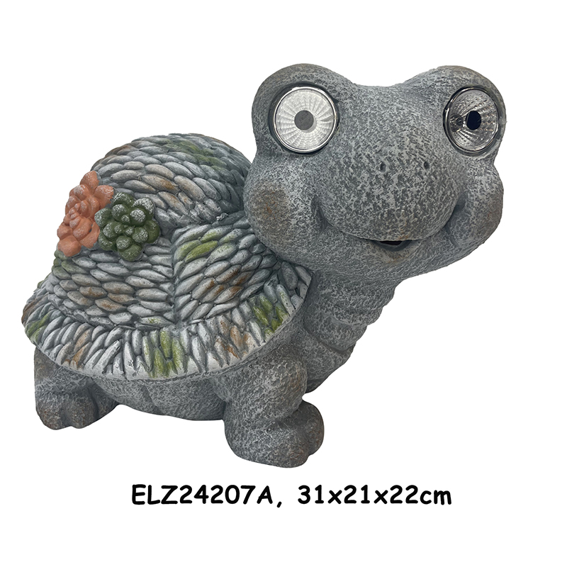 Wholesale Solar Powered Garden Tortoise Statues Outdoor Indoor Decor Turtle Adorable Animals Statues Decoration Factory, Exporter