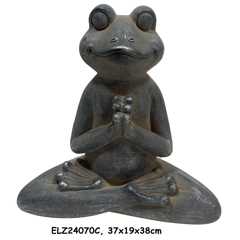Best Whimsical Designs Meditate Stretching Pose Playful Frog Statues Gardens Patios Indoor Decoration Supplier, Suppliers