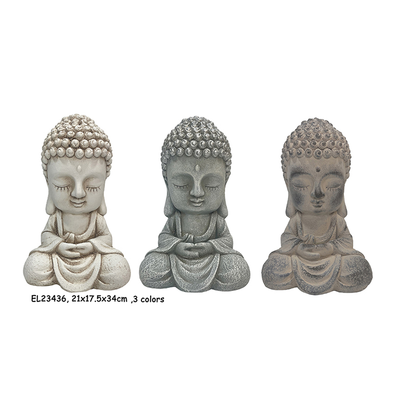 Wholesale Fiber Clay Light Weight Cute Baby Buddha Garden status Manufacturer, Exporter