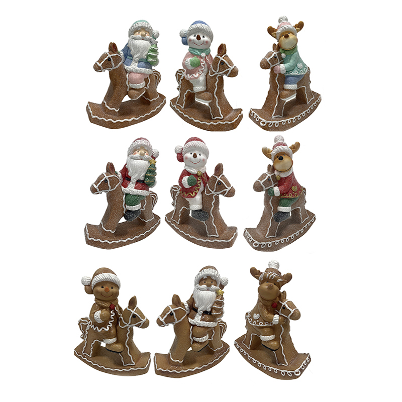 Best HANDMADE GINGERBREAD WITH SNOWMAN SANTA REINDEER CHRISTMAS FIGURES LED LIGHTS SET OF 3 Manufacturers, Exporter