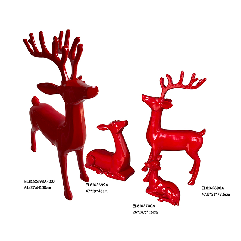 Best Resin Arts & Craft Christmas Abstract Reindeer Combination Statues  Factory, Exporter