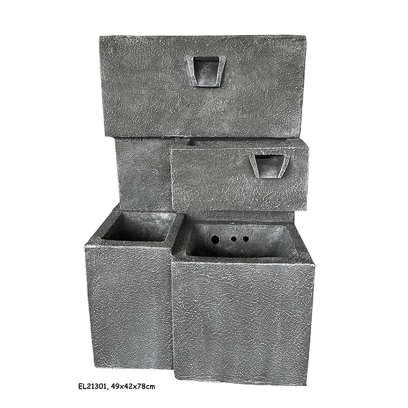 Wholesale Fiber Resin Square Multi-Tiers Fountains Water Features Manufacturer, Exporter