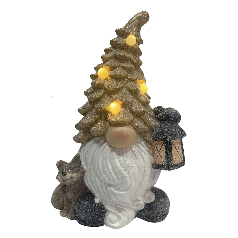 Best Resin Handmade Art & Crafts Twinkle-Beard Christmas Gnomes Ornament: Handcrafted Figurines with a Festive Glow Factory, Exporter