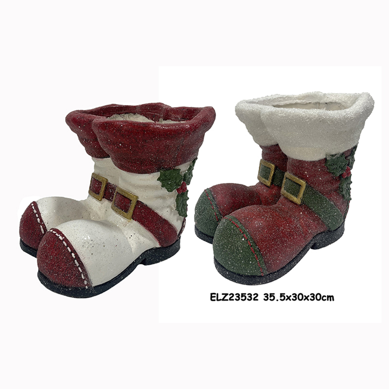 High-Quality Resin Arts & Crafts Santa Boots Clown boots Skates Decorative flowerpot Factory, Exporters
