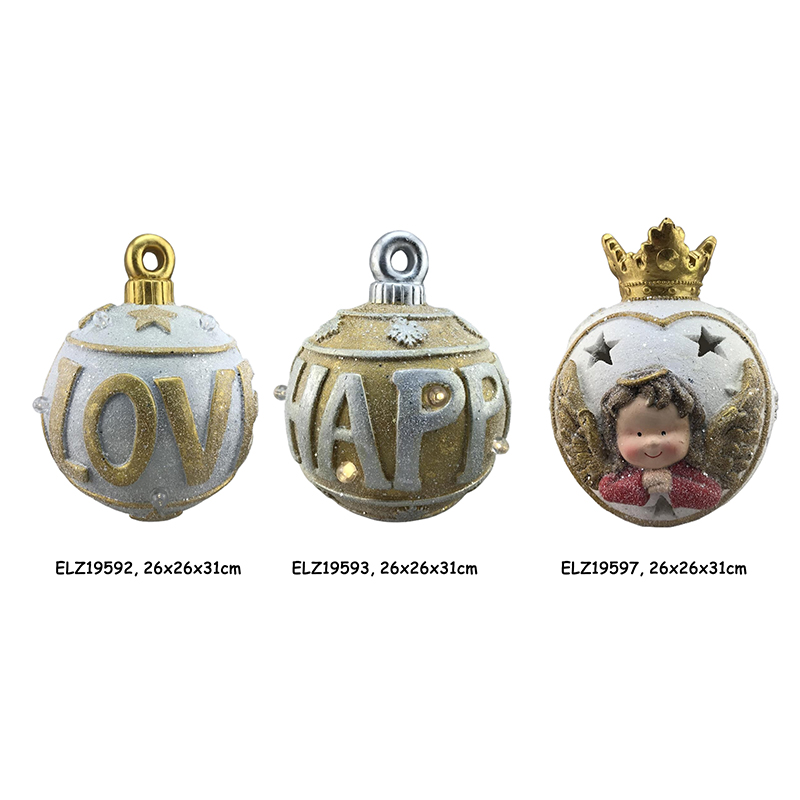 China LOVE HAPPY Royal Angel with Golden Crown Christmas Ornaments Handcrafted XMAS Ball Ornaments Supplier, Exporters