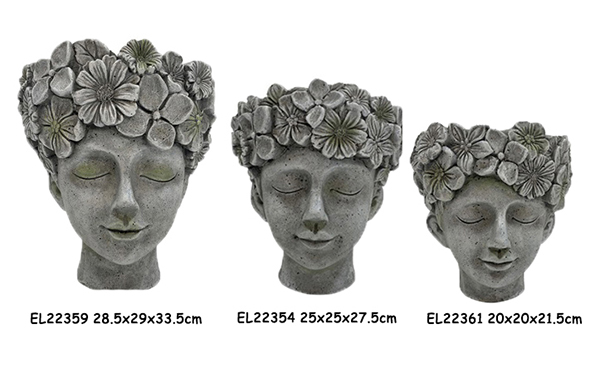 China Fiber Clay Handmade Crafts MGO Flower Crown Girl Face Planter  Suppliers, Exporters