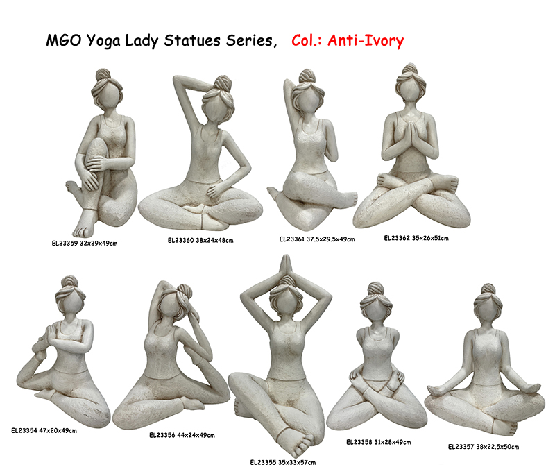 Best Fiber Clay MGO Lightweight Yoga Lady Statues Figurines Manufacturer, Manufacturers