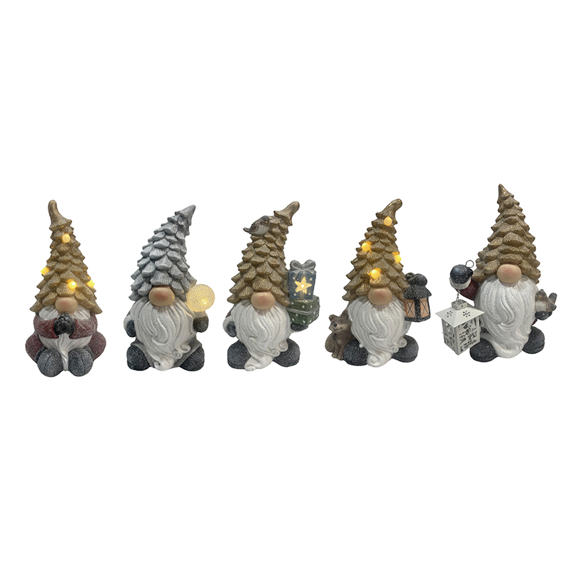 Best Resin Handmade Art & Crafts Twinkle-Beard Christmas Gnomes Ornament: Handcrafted Figurines with a Festive Glow Factory, Exporter
