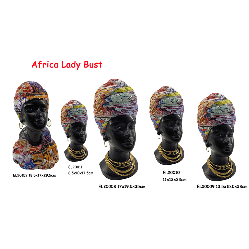 High-Quality Resin Arts & Crafts Africa Lady Bust Decoration figurines Factories, Exporter