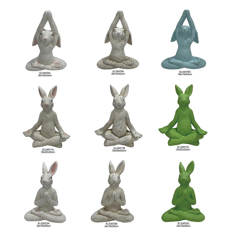 High-Quality Cute Yoga Rabbit Collection Spring Easter Garden Decoration Daily Items Factory, Exporter