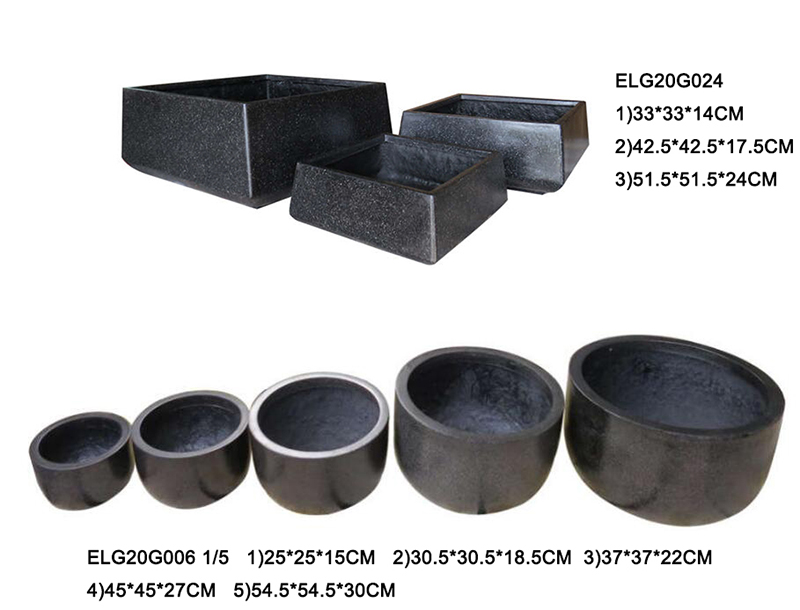 Wholesale Fiber Clay Light Weight Low Bowl Flowerpots Garden Pottery Product, Service