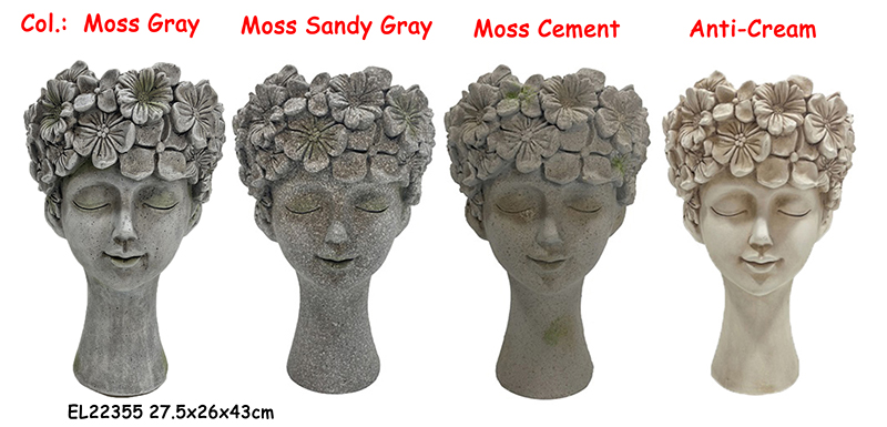 China Fiber Clay Handmade Crafts MGO Flower Crown Girl Face Planter  Suppliers, Exporters