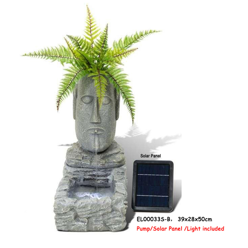 Best Fiber Resin Easter Island Decor Garden Water Feature Outdoor Used Factory, Product