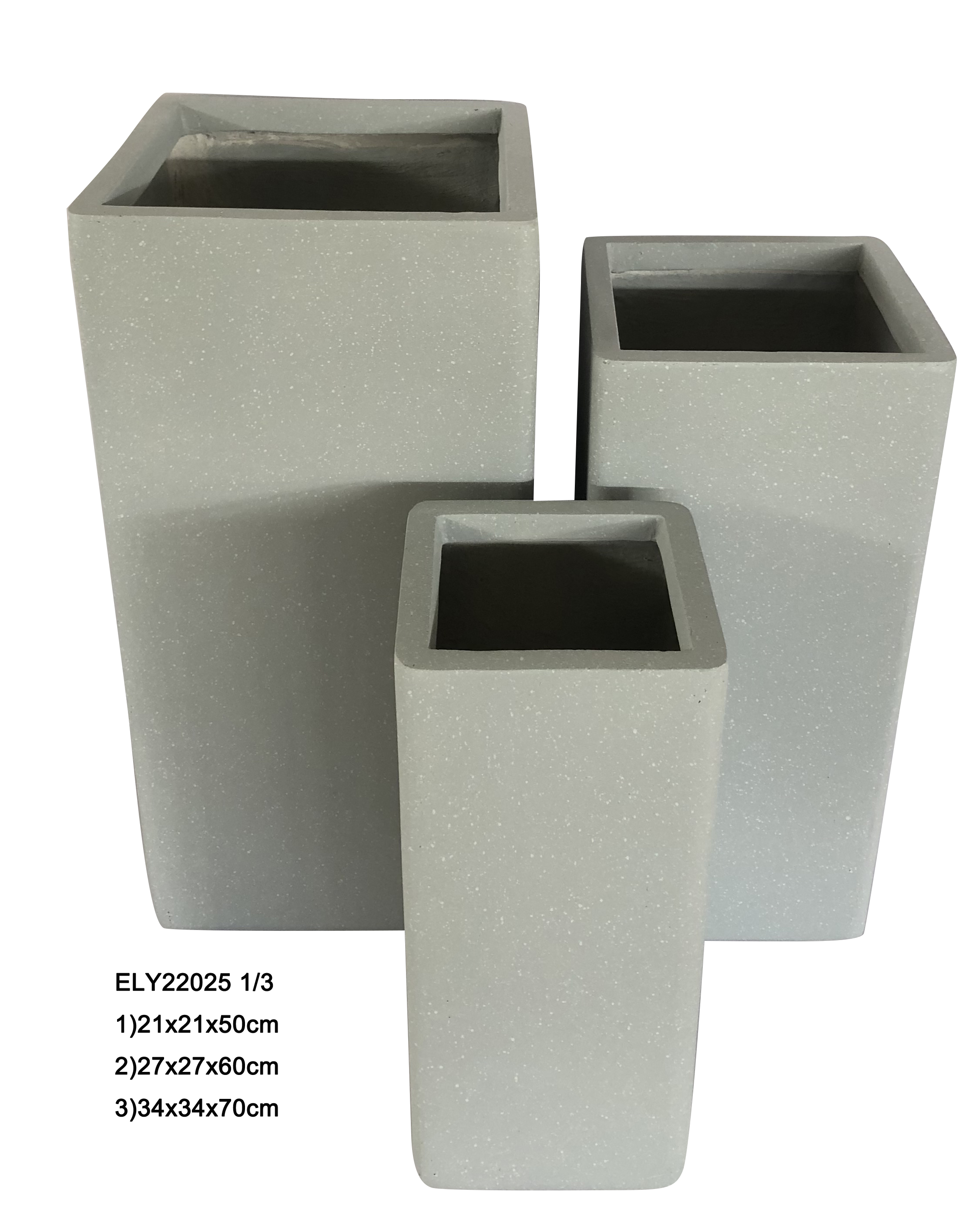 High-Quality Fiber Clay Light Weight Tall Square Flowerpots Garden Pottery Manufacturers, Exporter