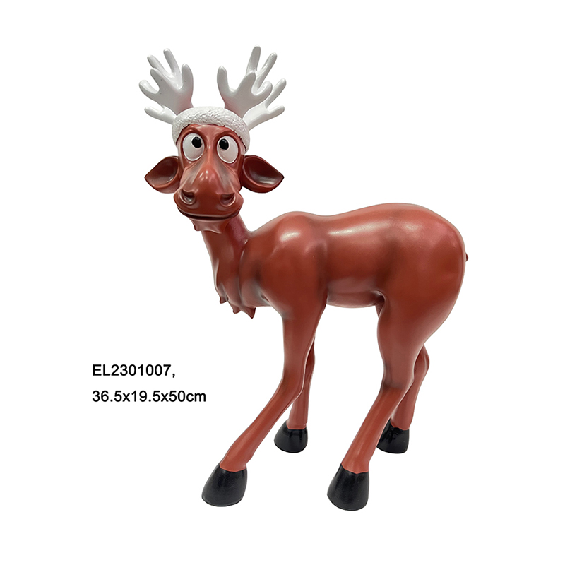 Best Resin Arts & Craft Funny Standing Christmas Reindeer Statue Factory, Products