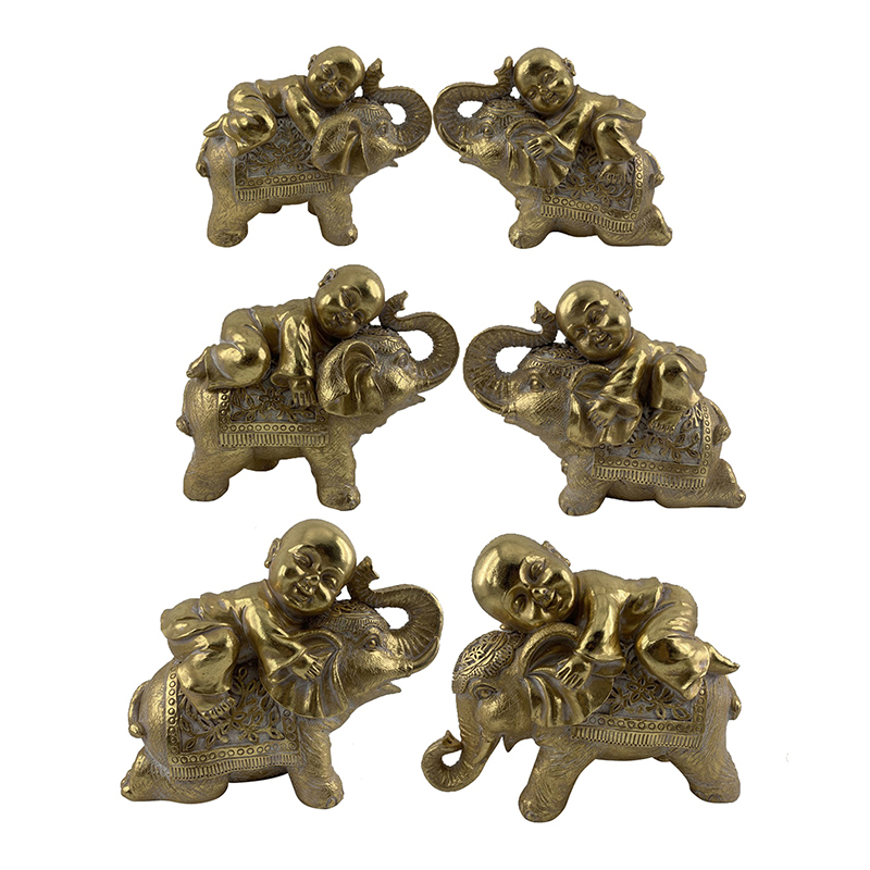 Best Resin arts & crafts Baby-Buddha lying on Elephant 3sizes Supplier, Exporter