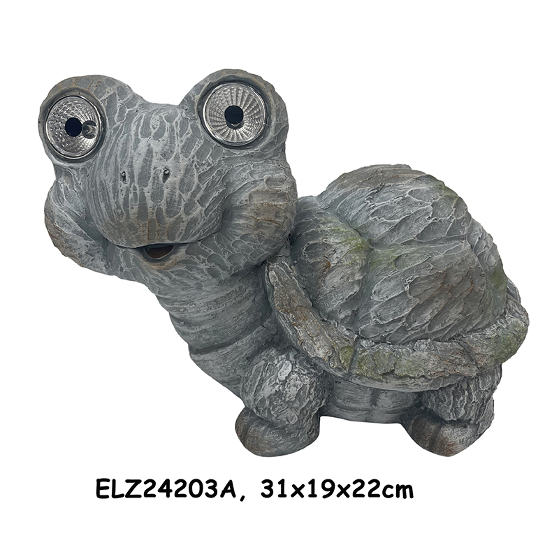 Wholesale Solar Powered Garden Tortoise Statues Outdoor Indoor Decor Turtle Adorable Animals Statues Decoration Factory, Exporter