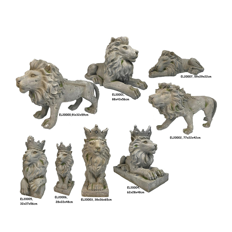 Best Fiber Clay Mgo Light Weight Lions Garden Sculptures Supplier, Service
