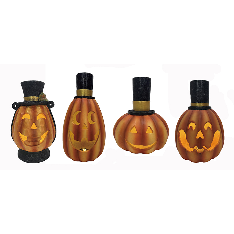 Wholesale Resin Arts & Craft Halloween Colorful Spooky Pumpkin with Light Trick-Or-Treat Decorations indoor-outdoor statues Manufacturers, Product