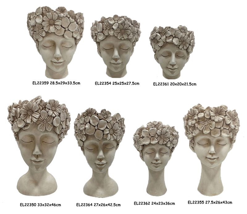 China Fiber Clay Handmade Crafts MGO Flower Crown Girl Face Planter  Suppliers, Exporters