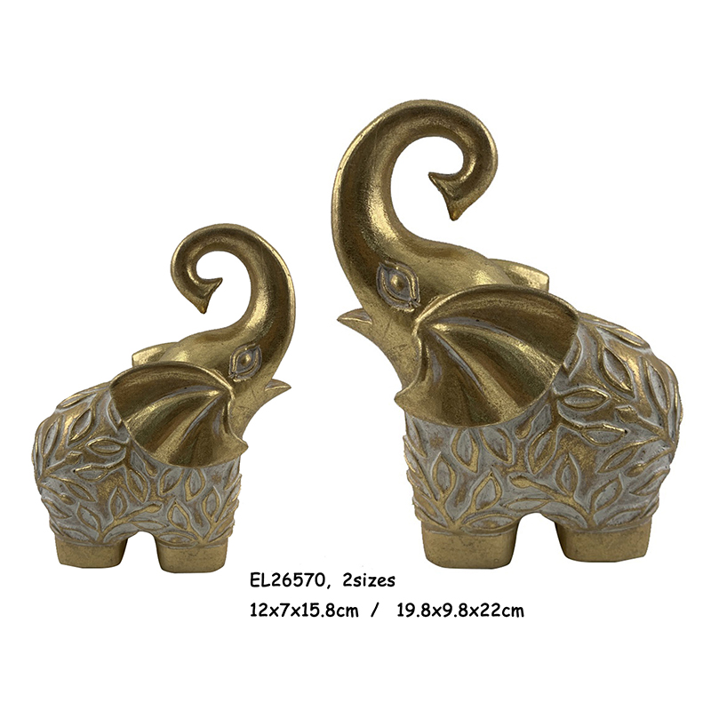 Wholesale Resin Handmade Crafts Tabletop Elephant figurines Candle Holders Manufacturer, Products