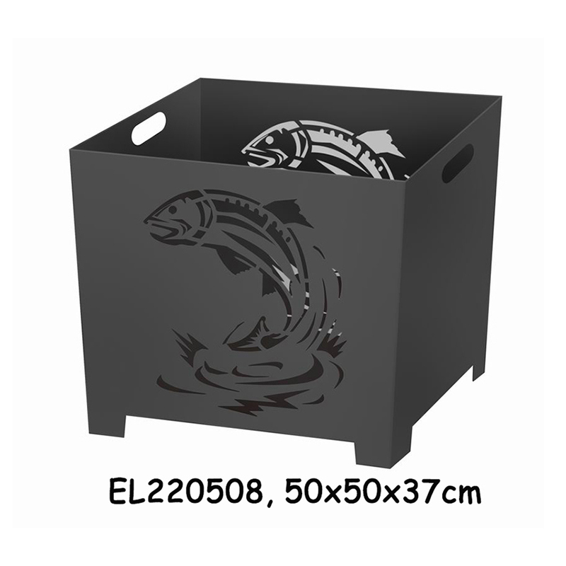 China Metal Square Fire Pit with Reindeer patterns Suppliers, Factory