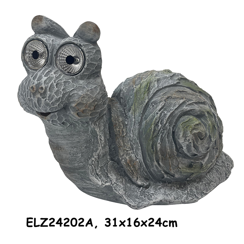 Wholesale Eco-Friendly Solar Powered Snail Statue Garden Animals Statues Outdoor Decoration Factory, Factories
