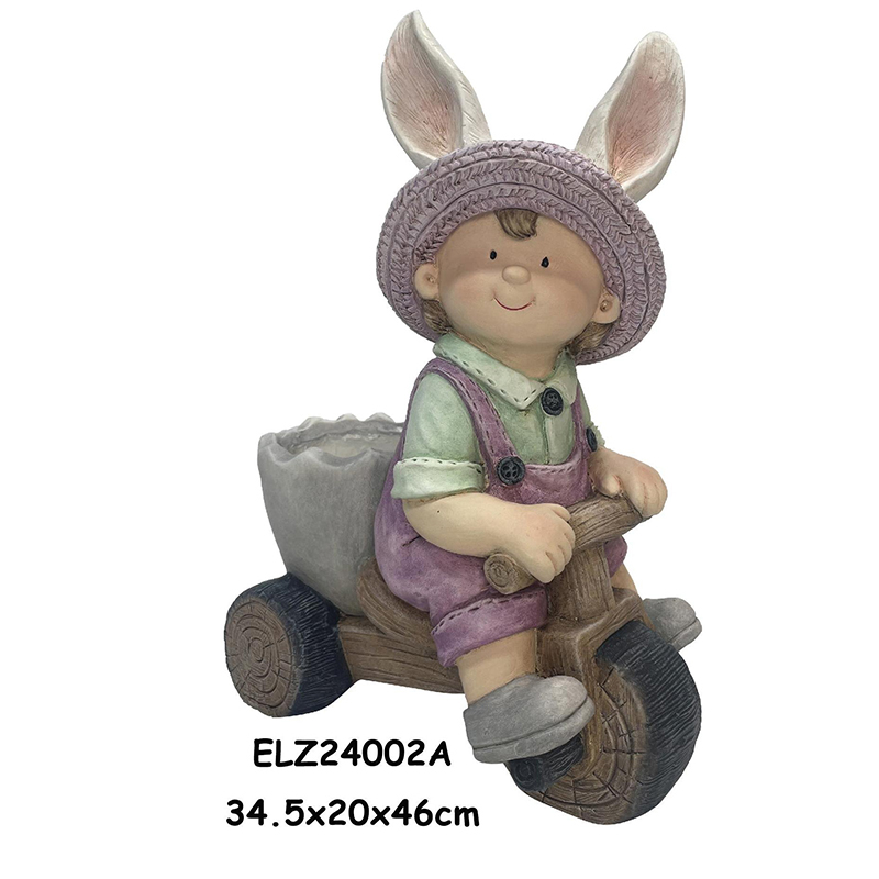 High-Quality Rustic Eggshell Riders Statues Spring Home and Garden Decor Handmade Crafts Factory, Exporter