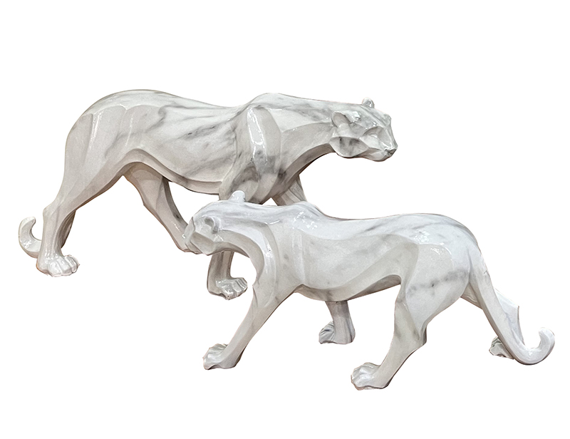 Best Resin Arts & Crafts Handmade African Leopard table-top Sculptures Candle Holders Bookends Factories, Exporters