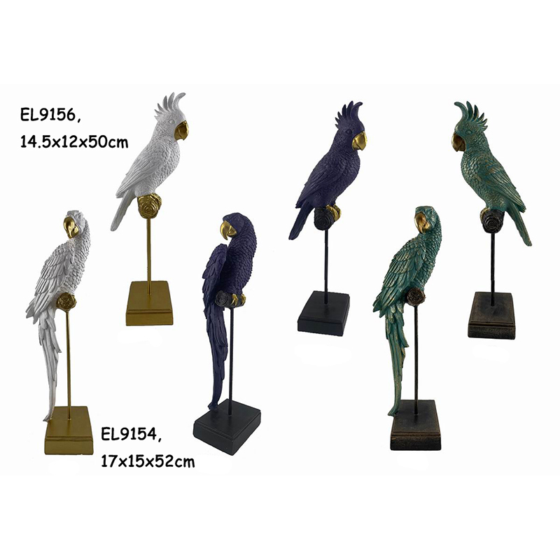 China Resin Arts & Crafts Tabletop Parrot Decorations sculptures Supplier, Product