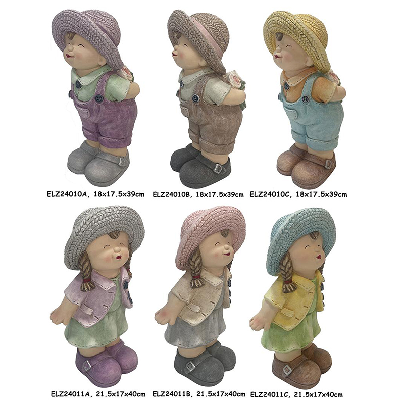 Best Handcrafted Whimsical Child Figurines for Garden and Home Boy and Girl statues Manufacturer, Service