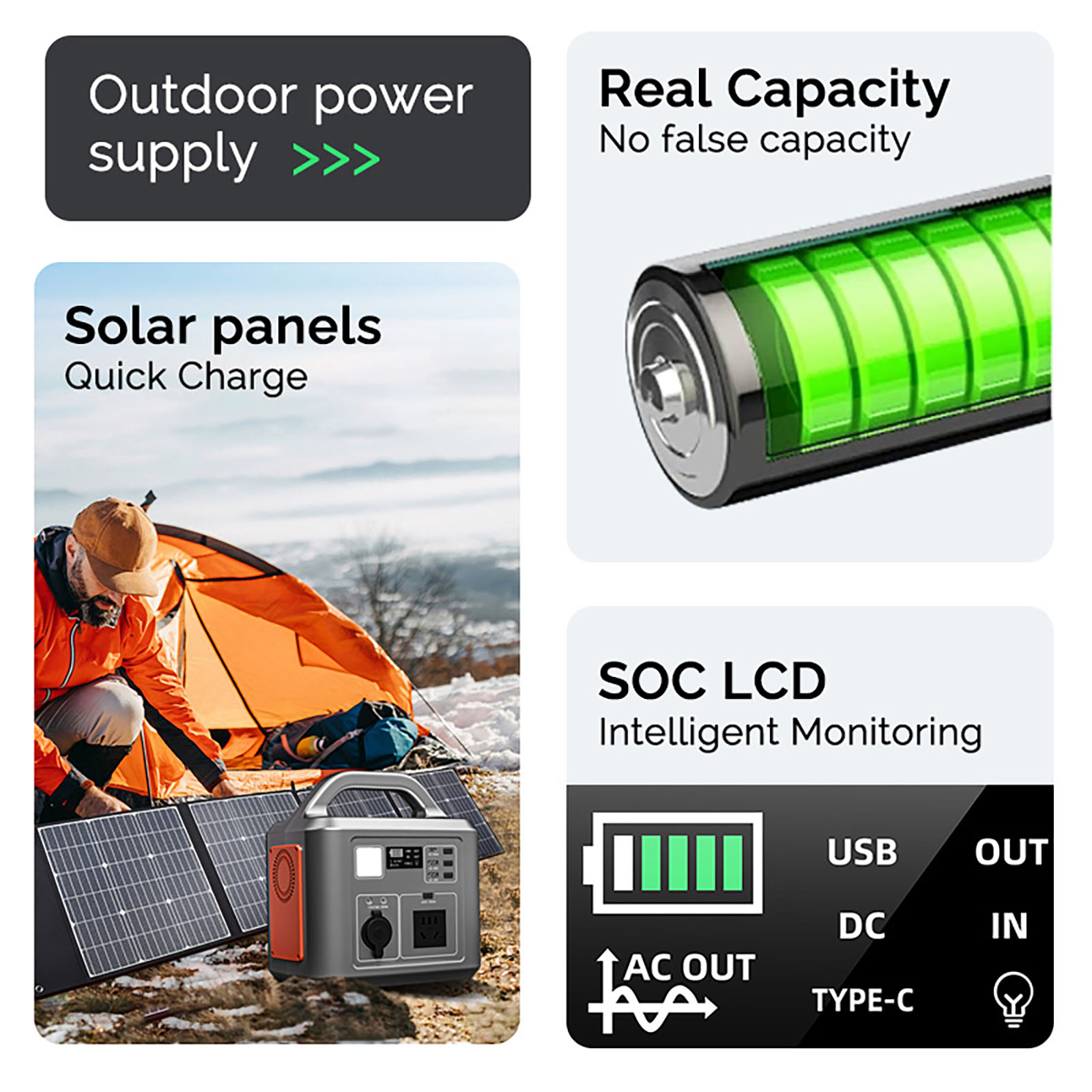 Outdoor Portable Power Station 600W Display 2