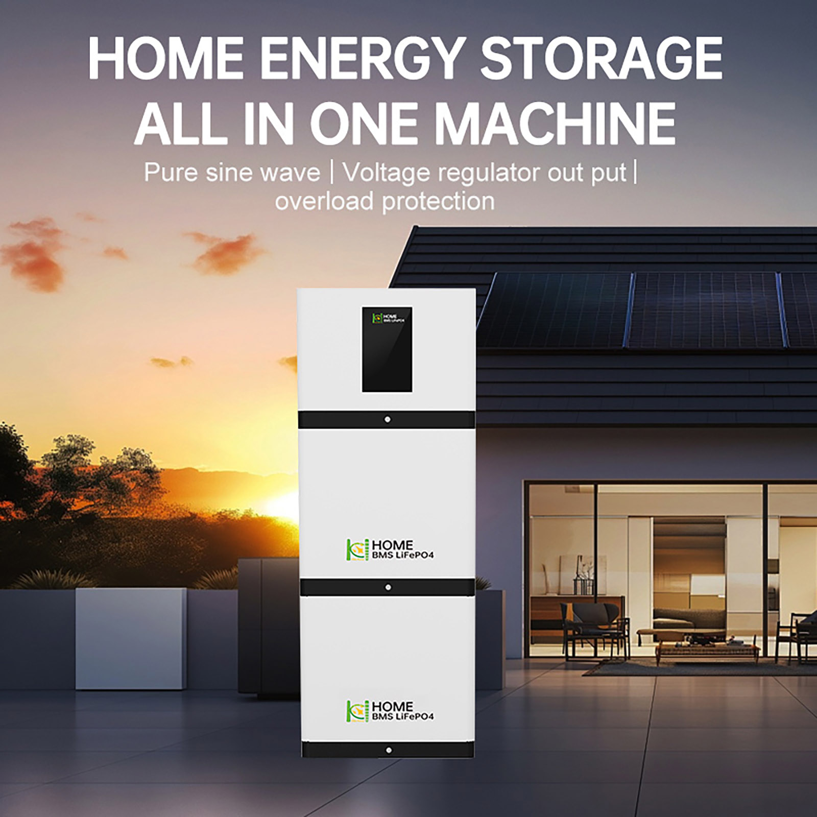 10KWH ALL-IN-ONE Home Energy Storage Side View