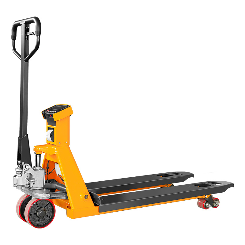 2000kg Hand Operated Hydraulic Lifter Weighing Scale Pallet Truck for Cargo Handling