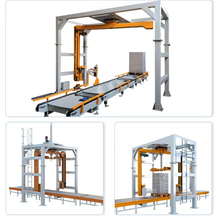 Automatic Rotary Arm Pallet Wrapping Machine for Beverage Distribution Centers