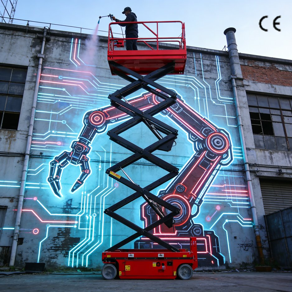 E-Commerce Warehouse Order Picking Scissor Lift Fle Xible Movement for High Altitude Top Shelf Goods Access Package Organization Hydraulic Lift