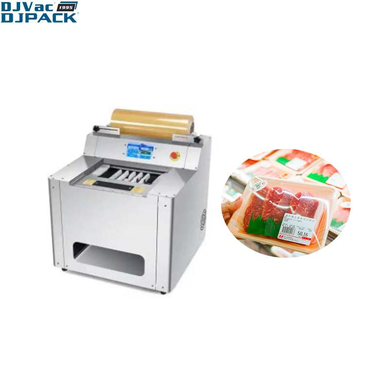 Fresh Fruit Vegetable Stretch Cling Film Tray Wrapping Machine for Distribution Center