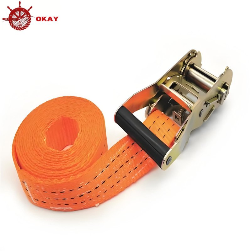 Heavy Duty Ratchet Strap for Truck Cargo Tie Down and Transport Securing Applications