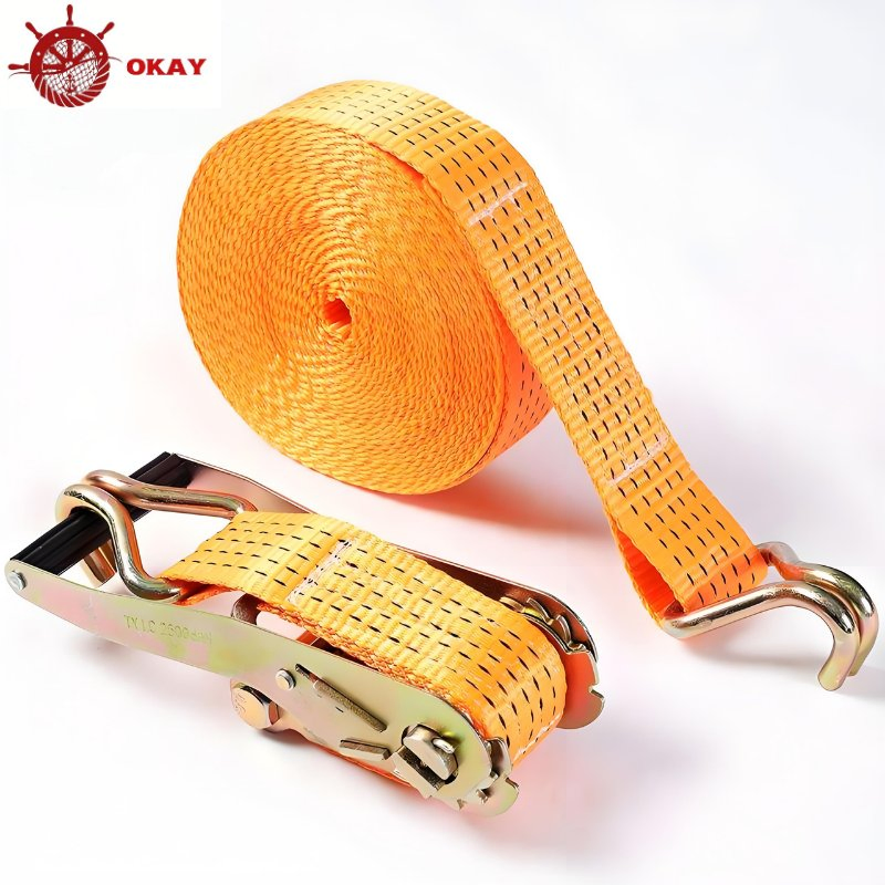 Ratchet Strap Used for Cargo Binding Transport Loading and Warehouse Securing Jobs