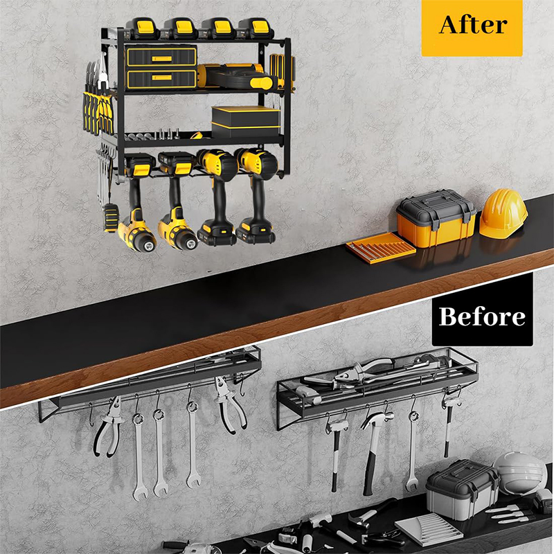Latest Cordless Drill Used Slat Wall Garage Metal Shop Workshop Tool Hardware Storage Cabinets Garden Tools Storage for Garage