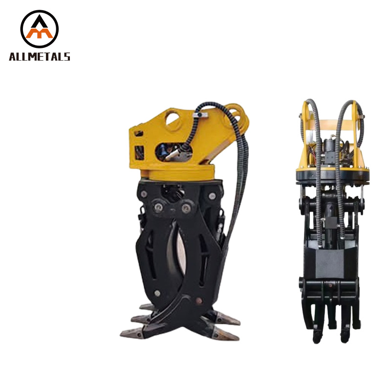 Excavator Hydraulic Rotating Grapple Scrap Material Handling Grapple Steel Grapple Wood Grabber Tool