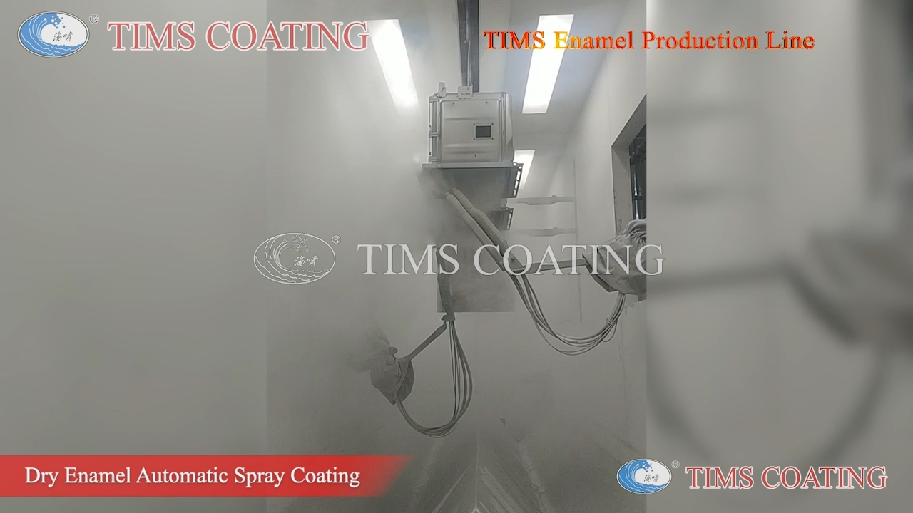 PLC Touchscreen + Mes Data Tracking Enamel Coating Production Equipment