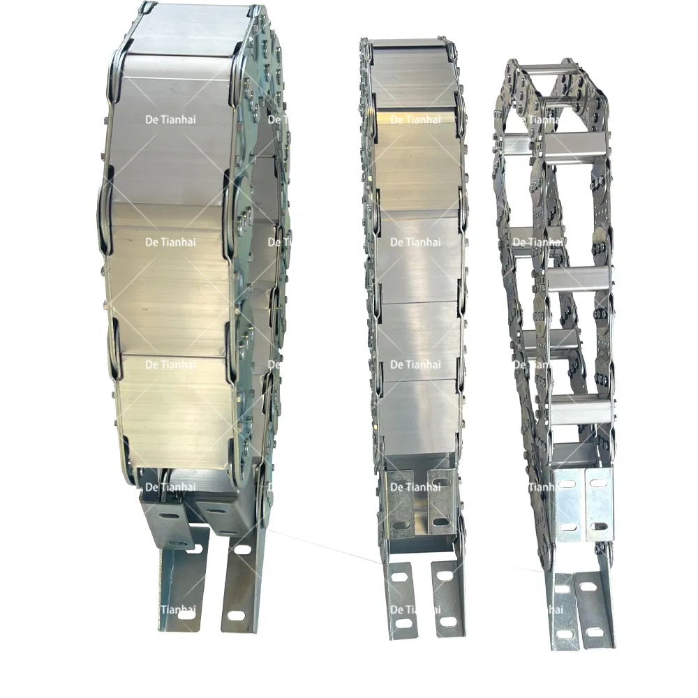 Steel Cable Chain Hydraulic Pipe Protection Carrier Track Chain Metal Drag Chain CNC Machine Stainless Steel Cable Track