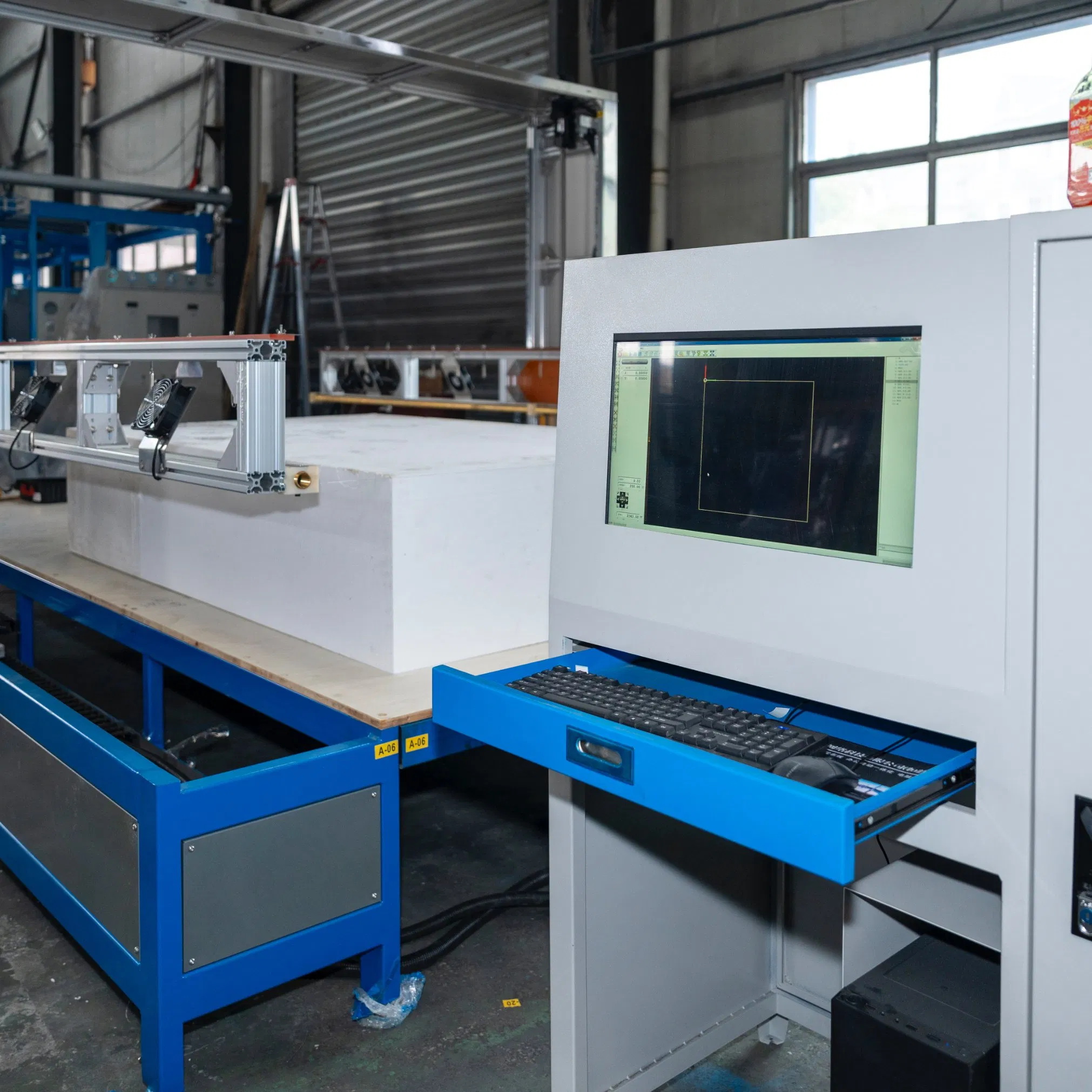 Portable EPS CNC 2D Cutting Equipment with LED Workspace Lighting and Emergency Stop Functionality