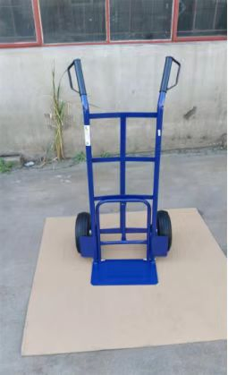 Multi-Purpose Blue Hand Trollley with Foldable Base High Performance Metal Sack Truck Trolley for Delivery Services, Warehouses &amp; Home Organization