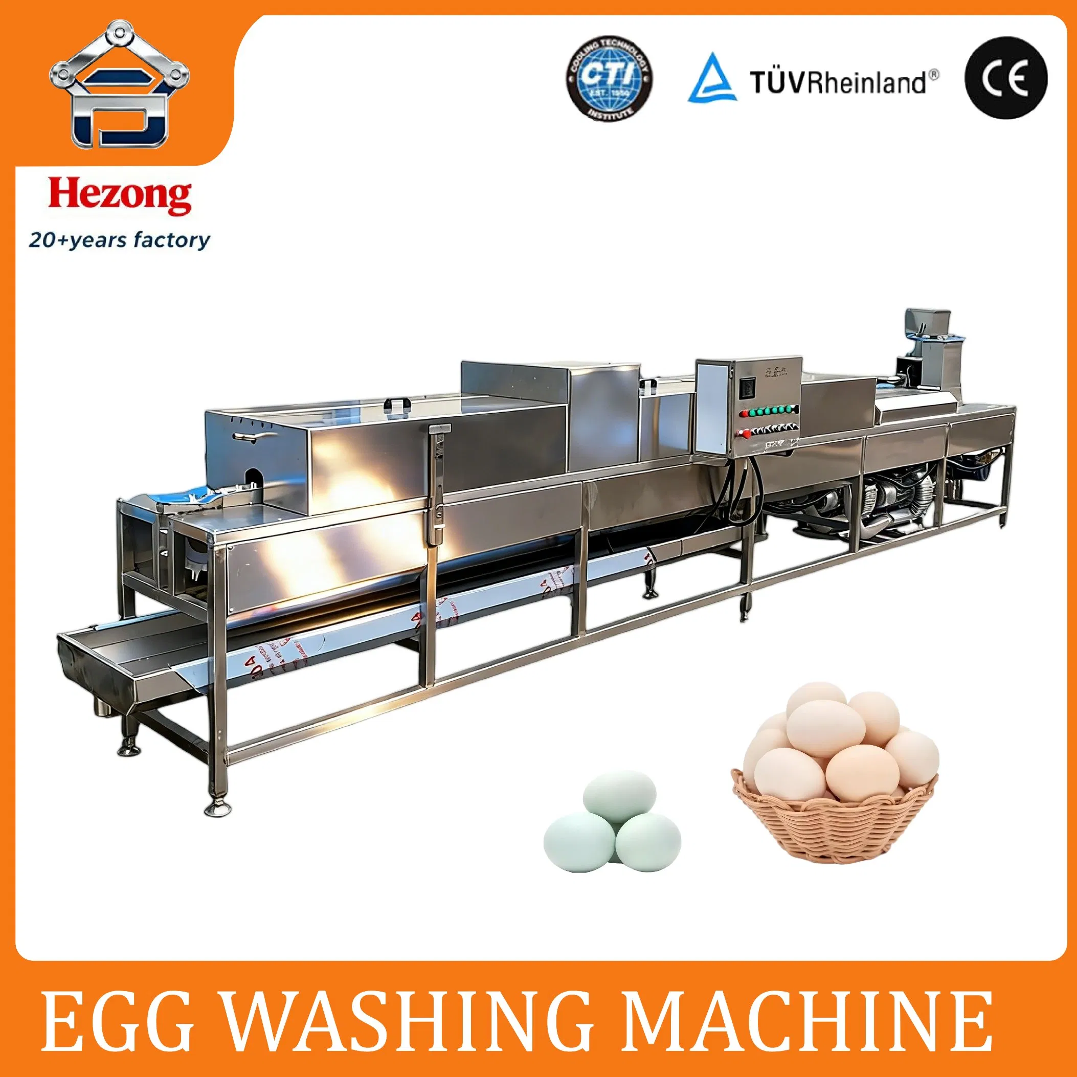 Commercial Egg Washing Machine for Egg Wholesale and Distribution Centers